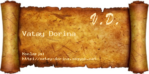 Vatay Dorina névjegykártya